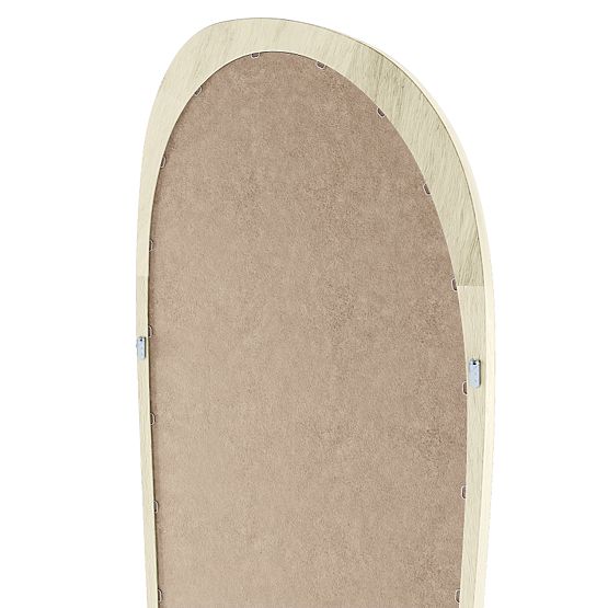 Oglindă suspendată în ramă de lemn Sogno 60x165 cm, formă neregulată, natural