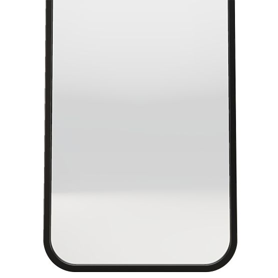 Oglindă suspendată în ramă de lemn Spira 60x160 cm, dreptunghiulară, rotunjită, neagră