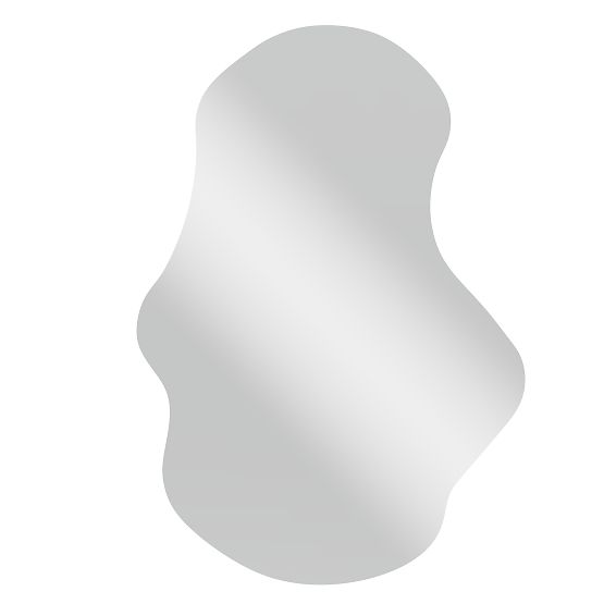 Oglindă suspendată în ramă neagră Zoe, 80x55 cm, formă neregulată