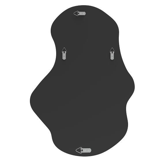 Oglindă suspendată în ramă neagră Zoe, 80x55 cm, formă neregulată