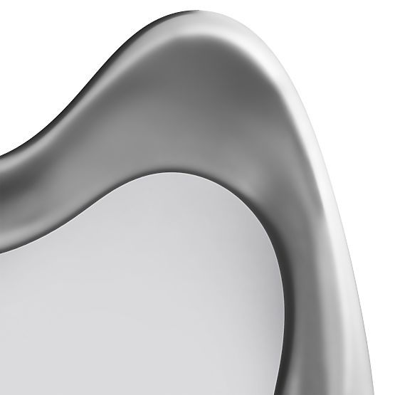 Oglindă suspendată Leonardo, 60x90 cm, formă neregulată, argintie