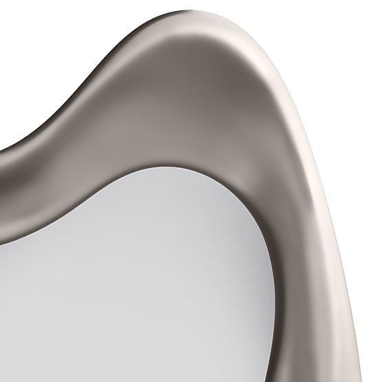 Oglindă suspendată Leonardo, 60x90 cm, formă neregulată, gri-bej