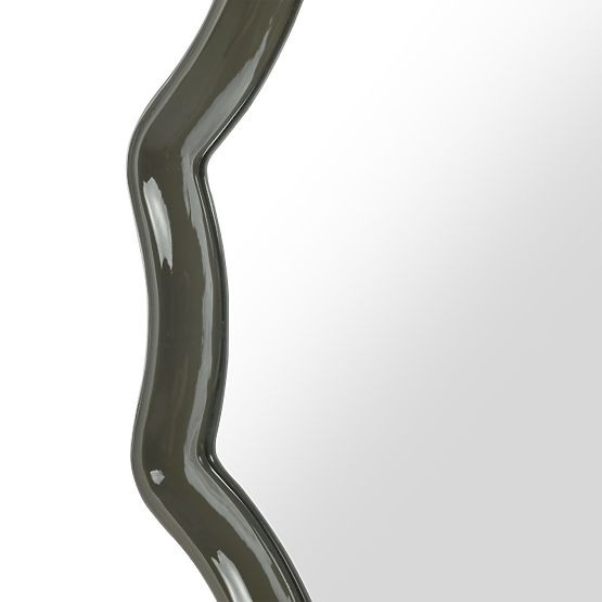 Oglindă suspendată Luppo, verde-gri, lucioasă