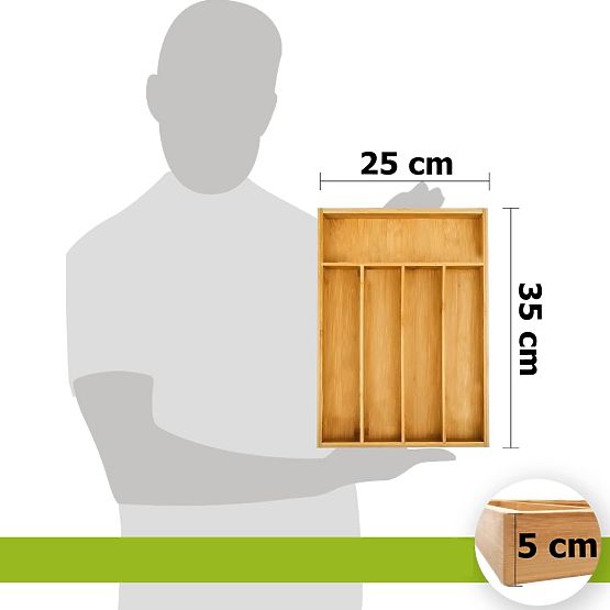 Organizator de tacâmuri din bambus GAEL