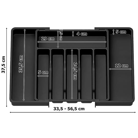 Organizator extensibil pentru tacâmuri GARFO