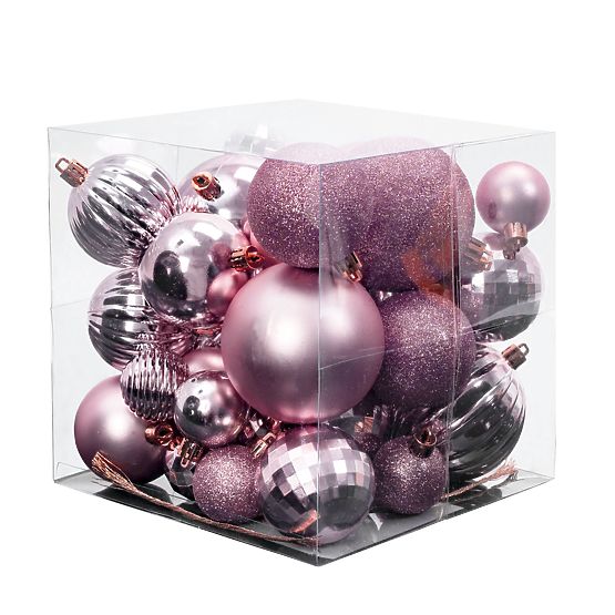 ORNAMENTE DE CRĂCIUN ROSE RED 36KS 311433