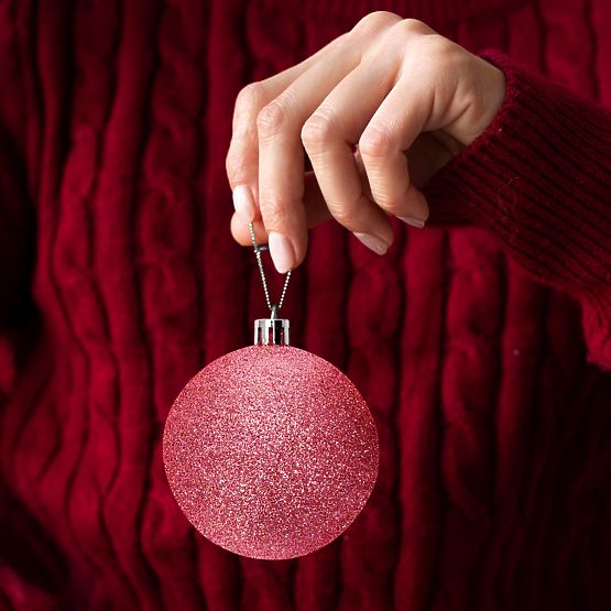 ORNAMENTE DE CRĂCIUN ROSE RED 36KS 311433