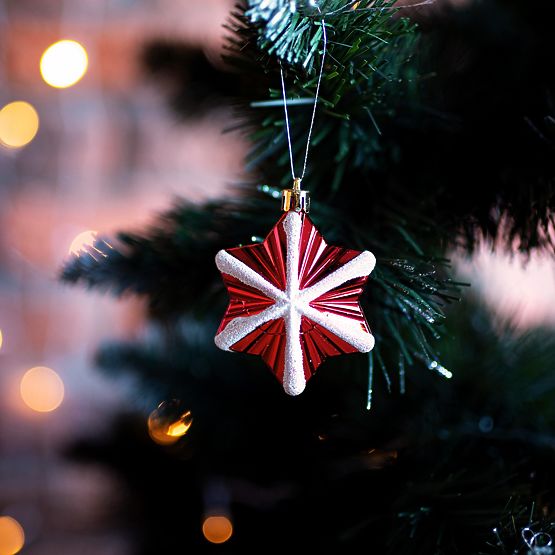 ORNAMENTE DE CRĂCIUN ROȘU ALB 78 BUC SYSD1688-113