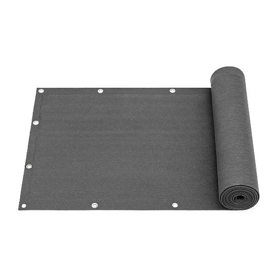 Paravan de balcon cu feronerie 100x500 cm plasă de umbrire + elemente de instalare gri MultiGarden