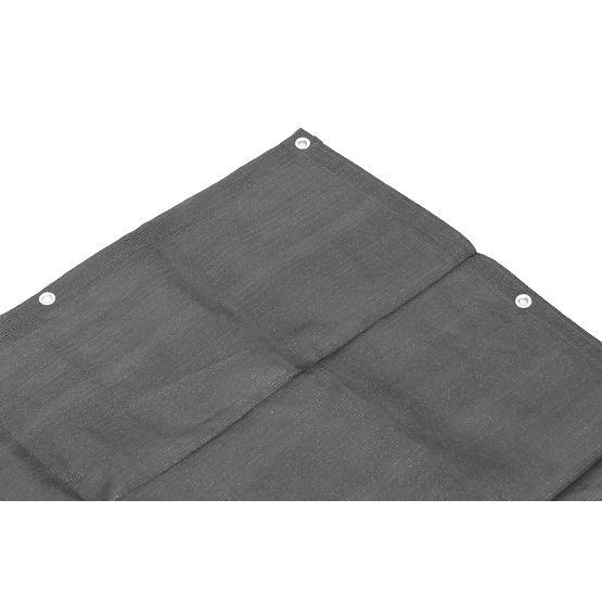 Paravan de balcon cu feronerie 150x500 cm plasă de umbrire + elemente de instalare gri MultiGarden