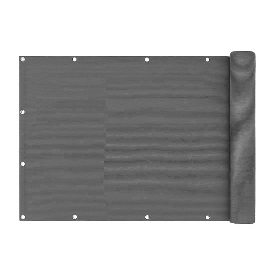 Paravan de balcon cu feronerie 150x500 cm plasă de umbrire + elemente de instalare gri MultiGarden