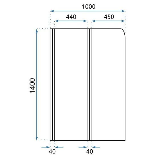 Paravan de cadă pliabil Rea Agat-2 100 AURIU PERIAT