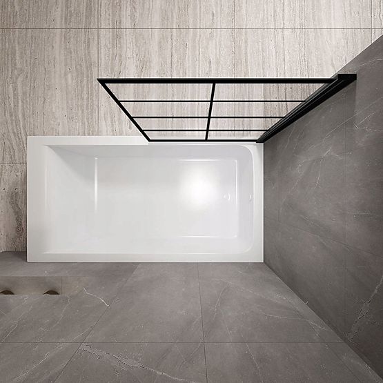 Paravan de cadă Rea Lagos-1 Fix Fix 70 Negru