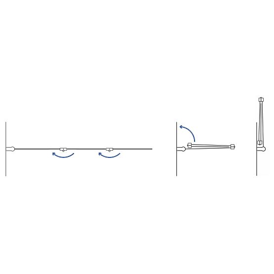 Paravan pliabil pentru cadă Rea Agat-3 120 AURIU PERIAT