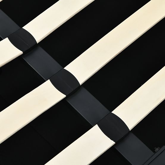 Pat de tapițerie Luno 160x200 cm, cu somieră și spațiu de depozitare, bej deschis, rotunjit