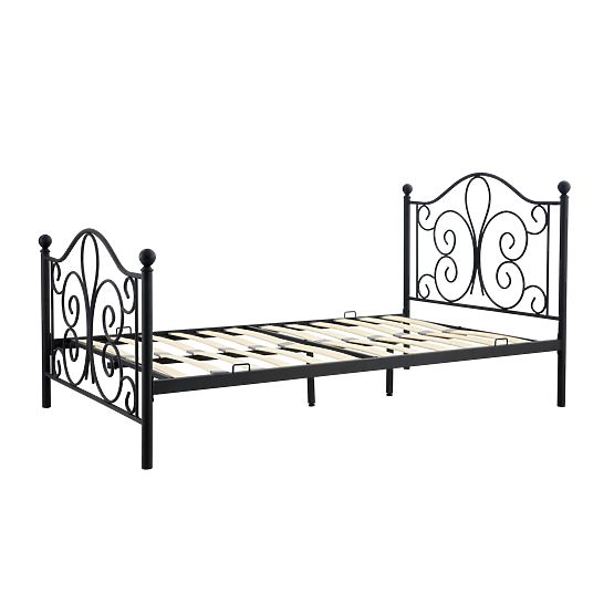 Pat metalic PANAMA 120x200 - negru