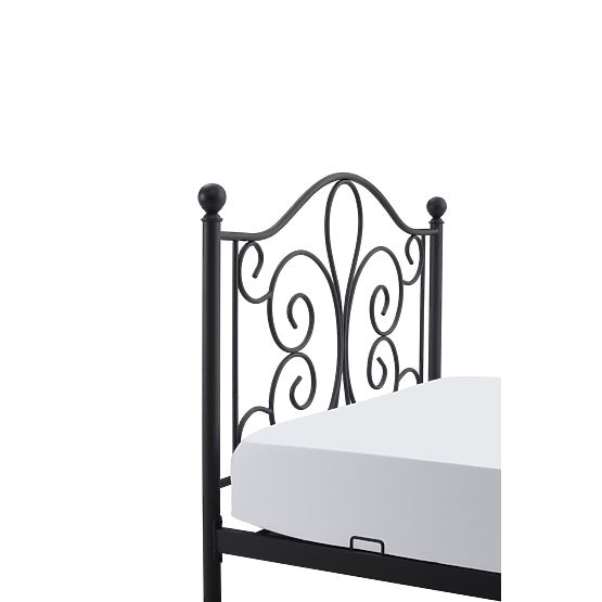 Pat metalic PANAMA 120x200 - negru