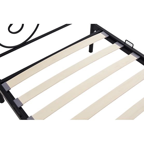 Pat metalic PANAMA 200x90 - negru