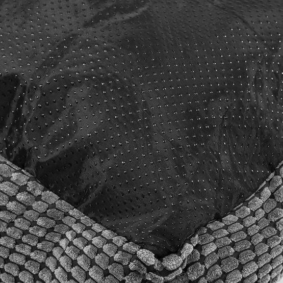 Pat pentru animale de companie cu pătură M - gri