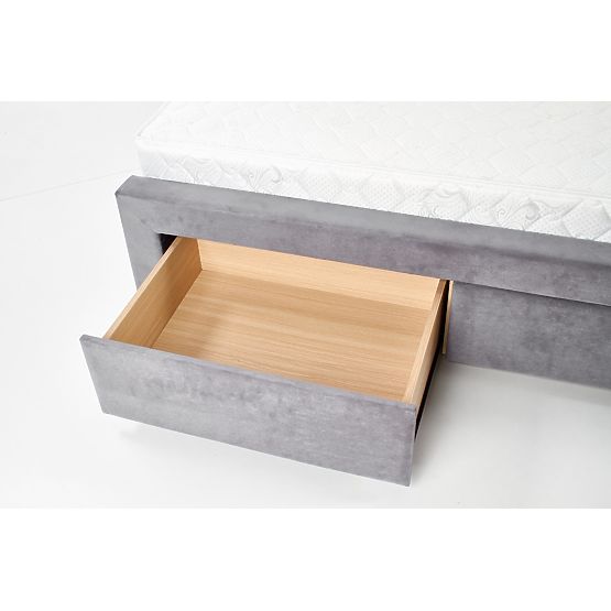 Pat tapitat 160x200 SABRINA - gri inchis