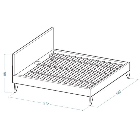 Pat tapitat HEAVEN 140 x 200 cm - Roz pudrat