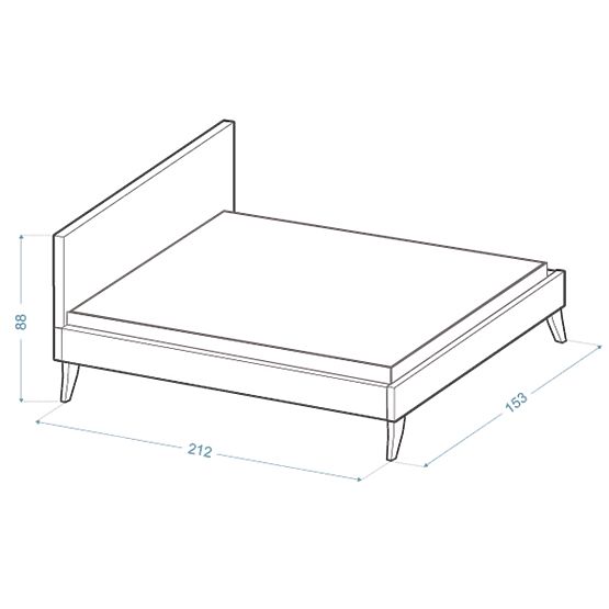 Pat tapitat HEAVEN 140 x 200 cm - Roz pudrat