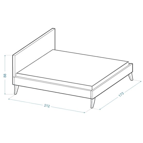 Pat tapitat HEAVEN 160 x 200 cm - Gri