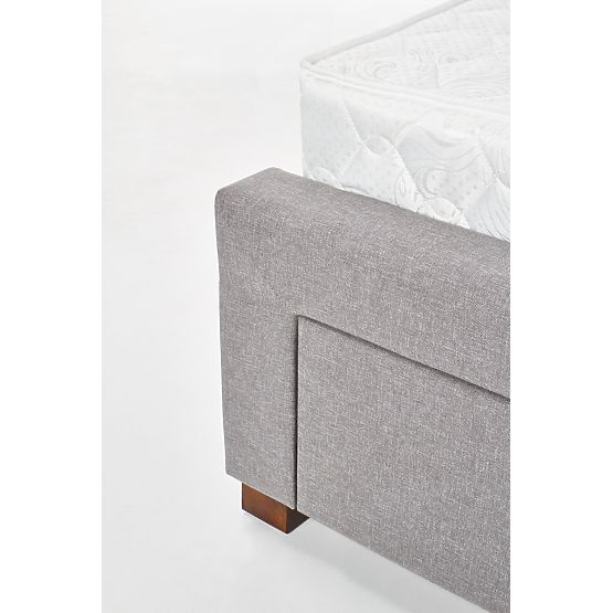 Pat tapițat MODENA 140 cm cu sertare gri (6p=1buc)