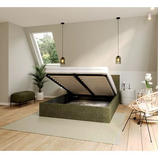 Pat tapitat TULSA 120 x 200 cm - Verde olive