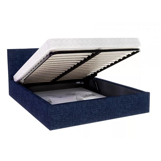 Pat tapitat TULSA 140 x 200 cm - Albastru inchis