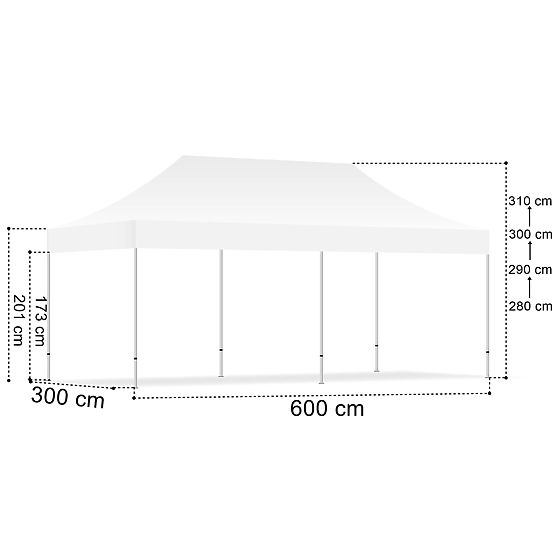 Pavilion comercial expres - 3x6 m - alb