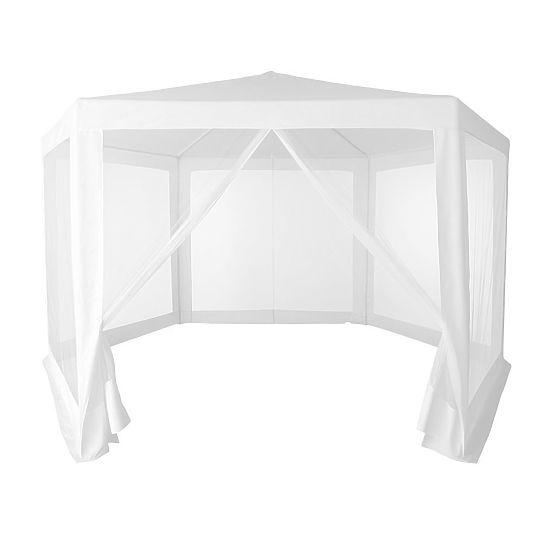 Pavilion de grădină 2x2x2 m cu plasă de țânțari alb MultiGarden