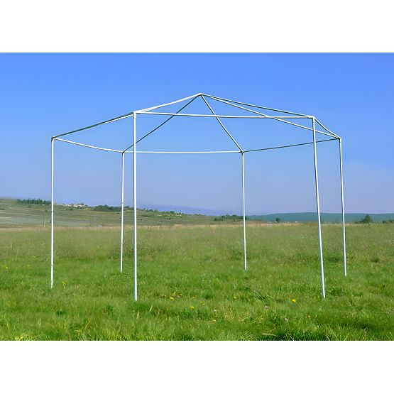 Pavilion de grădină 2x2x2 m cu plasă de țânțari alb MultiGarden