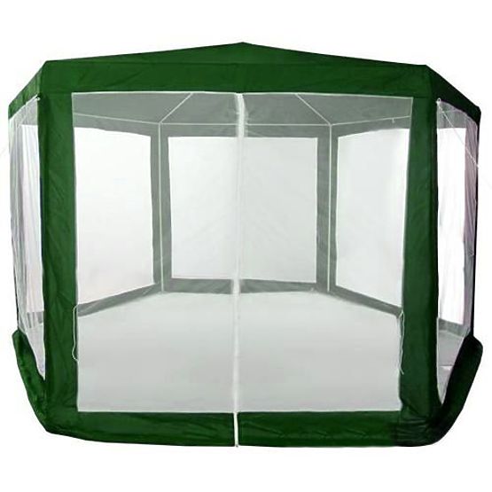 Pavilion de grădină 2x2x2 m cu plasă de țânțari verde MultiGarden