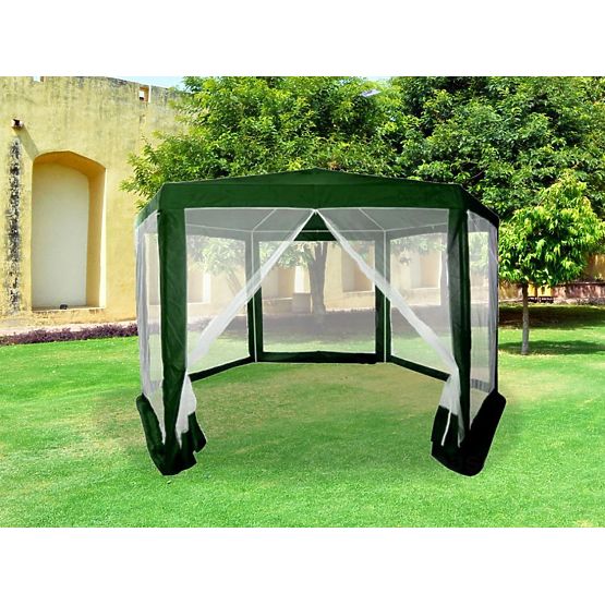 Pavilion de grădină 2x2x2 m cu plasă de țânțari verde MultiGarden