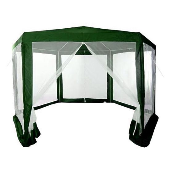 Pavilion de grădină 2x2x2 m cu plasă de țânțari verde MultiGarden