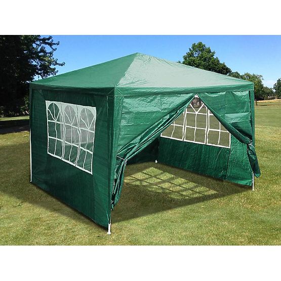 Pavilion de grădină 3x3 m cu 4 pereți verde MultiGarden