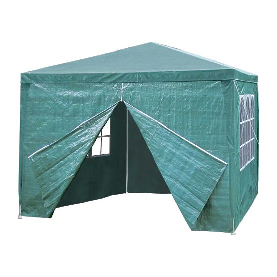 Pavilion de grădină 3x3 m cu 4 pereți verde MultiGarden