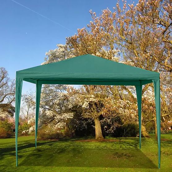Pavilion de grădină 3x3 m cu 4 pereți verde MultiGarden
