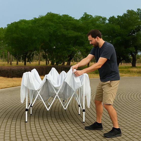 Pavilion de grădină 3x3 m cu acoperiș automat pentru terasă MultiGarden