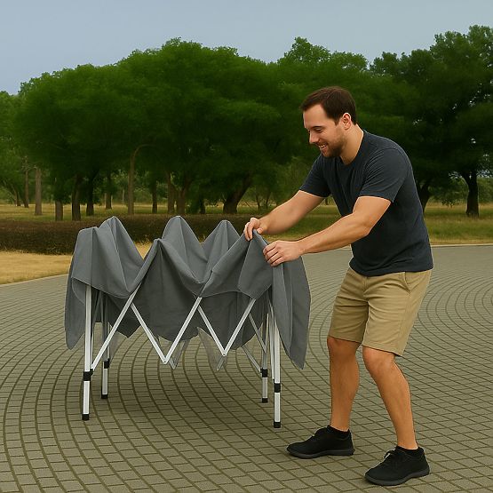 Pavilion de grădină 3x3 m cu acoperiș automat pentru terasă MultiGarden