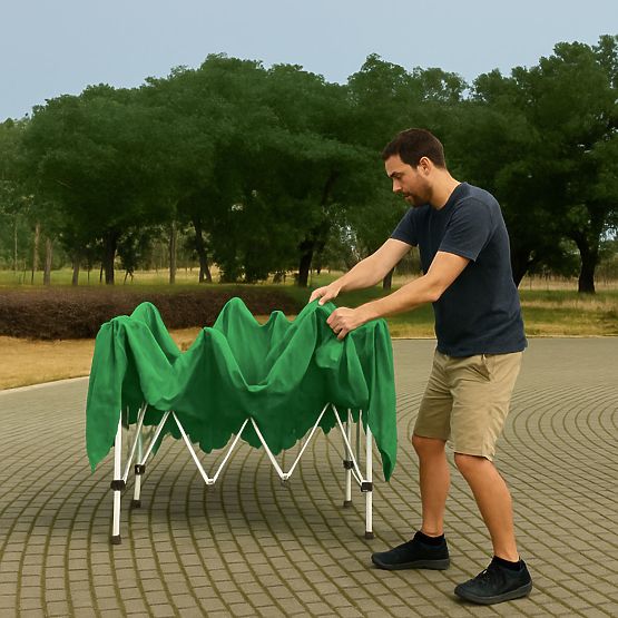 Pavilion de grădină 3x3 m cu deschidere automată + 4 pereți laterali MultiGarden