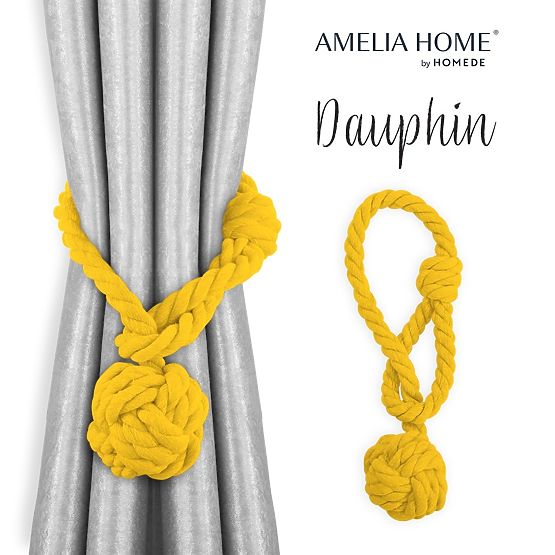 Perdele - accesorii DAUPHIN culoare galbenă ameliahome