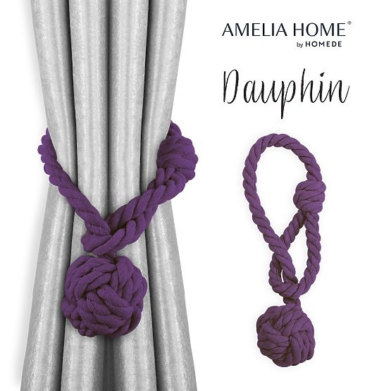 Perdele - accesorii DAUPHIN culoare mov ameliahome