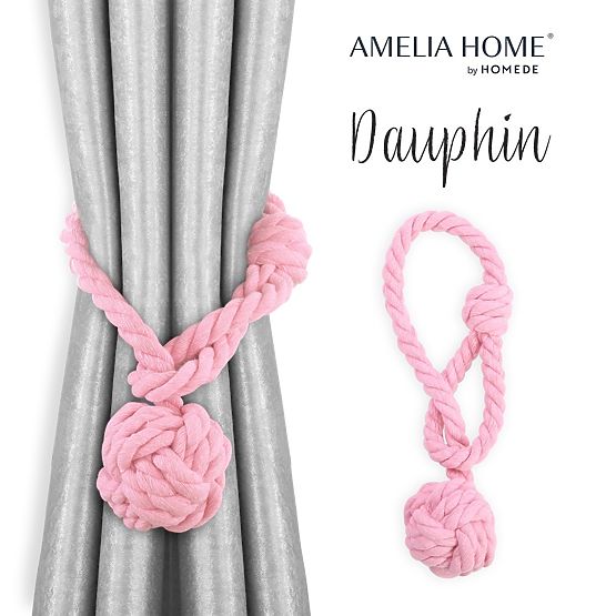 Perdele - accesorii DAUPHIN culoare roz pudrat ameliahome