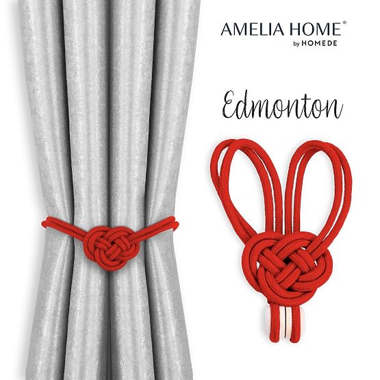 Perdele - accesorii EDMONTON culoare roșie ameliahome