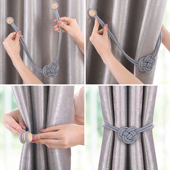 Perdele - accesorii EDMONTON culoare roșie ameliahome