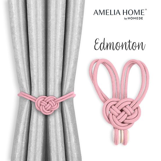 Perdele - accesorii EDMONTON culoare roz pudră ameliahome
