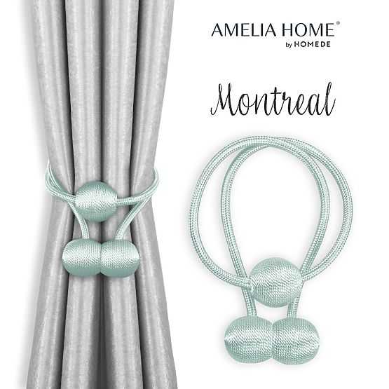 Perdele - accesorii MONTREAL culoare albastru deschis ameliahome