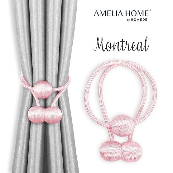 Perdele - accesorii MONTREAL culoare roz pudră ameliahome